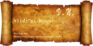 Világi Ninon névjegykártya